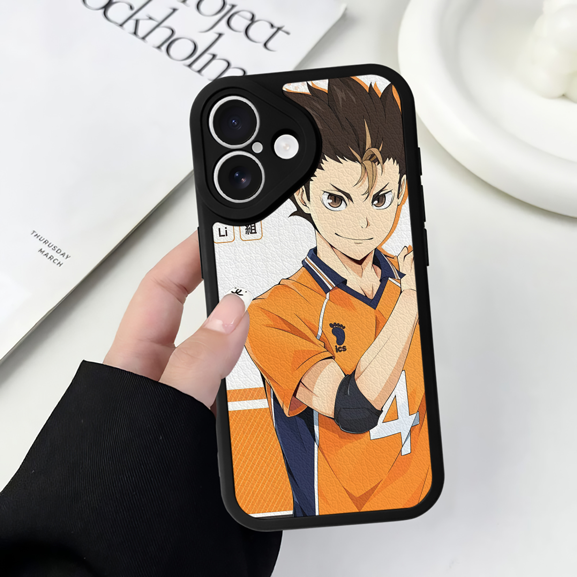 （画像用） ハイキュー!! Haikyu!! 【iPhone 16シリーズ対応】シリコンスマホケース（レザー調） 材質：シリコン